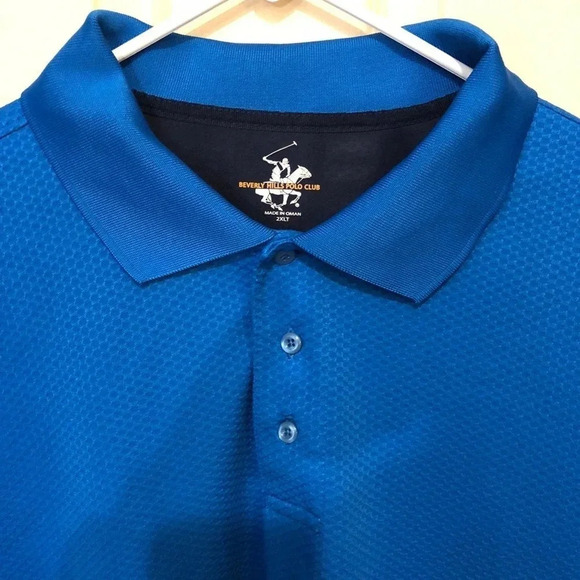 Beverly Hill Polo Club Blue Polo Golf T Shirt Mens Plus Size 2XLT - Picture 4 of 5